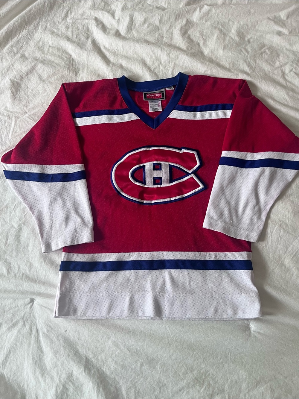 Reebok Montreal Canadiens Youth Hockey Jersey S/M (7-9) Red VGUC